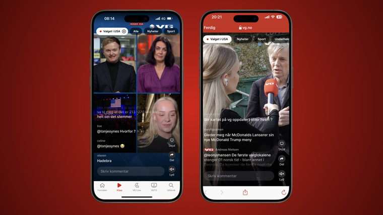 VG wanted to include viewers and invite them to participate through vertical video and live interaction during the 2024 U.S. election coverage, creating a more engaging and interactive experience.