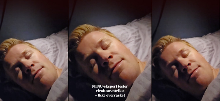 VG teamed up with a sleep professor from NTNU university in Norway, who was willing not only to test the method himself but also to film the process from his own bedroom.