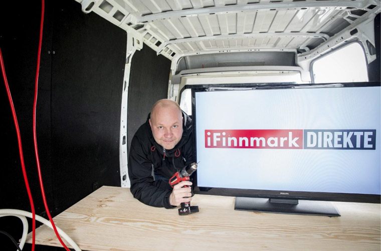 Stian Eliassen, Amedia’s video guru and handy man extraordinaire in Finnmark.