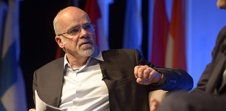 Frederic Filloux, editor of the Monday Note in Paris, speaks at the INMA World Congress on adblocking.