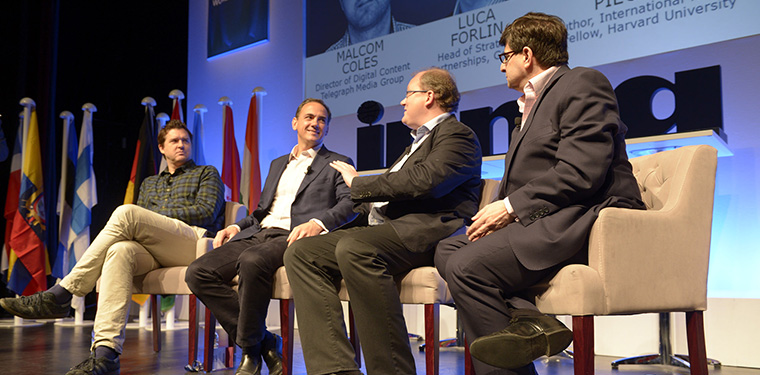 The four panelists included Robert Shrimsley of Financial Times, Grzegorz Piechota of Polish newspaper Gazeta Wyborcza, Malcolm Coles of London’s Telegraph Media Group, and Luca Forlin of Google.