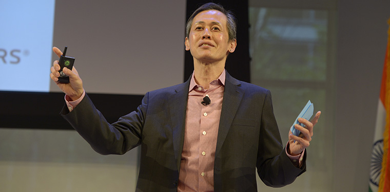 Reg Chua, executive editor of editorial operations/data and innovation at Reuters, speaks about machine learning and AI at INMA World Congress.