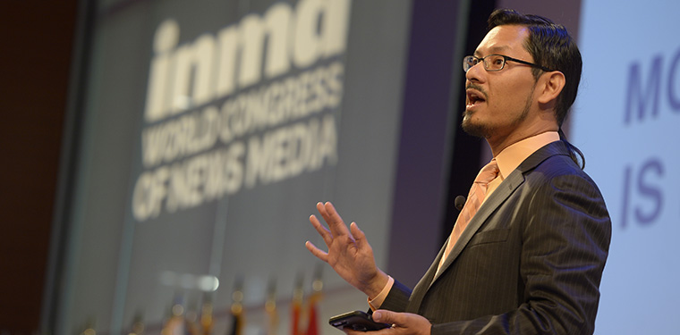David Ho, vice president and executive editor of digital audience and news innovation at Hearst Newspapers, speaks on the priority of mobile.