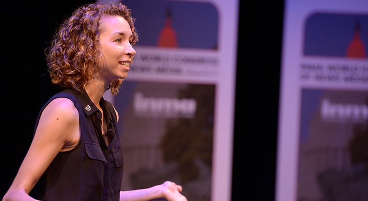 Amy Cavenaile, art director at The Lily, explains the publication's goals: to empower women with news, information, diverse voices and perspectives.