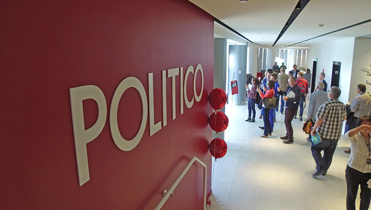 INMA members visiting Politico on the World Congress Study Tour.