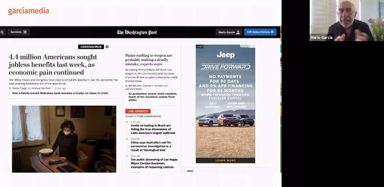 The Washington Post clearly marks its COVID-related content.