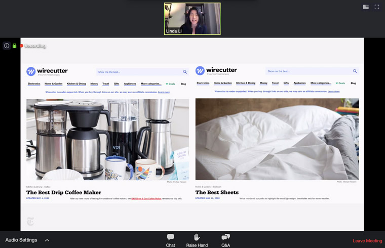 Wirecutter offers detailed guides to product categories like coffee makers, sheets, and air filters.