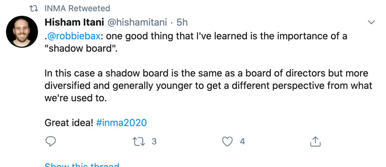 The idea of a young "shadow board" interested many attendees. 