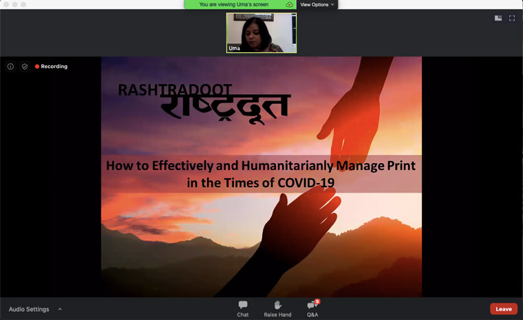 Rashtradoot worked to care for its employees, local readers, and advertisers with its "Stand Tall with Rashtradoot" initiative.