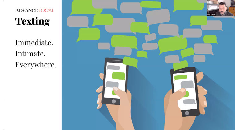 Advance Local's texting initiative, Subtext, has seen encouraging engagement results.