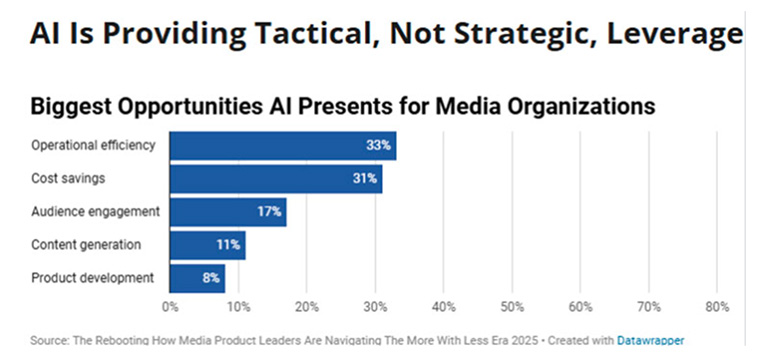 Research on how news companies are using AI.