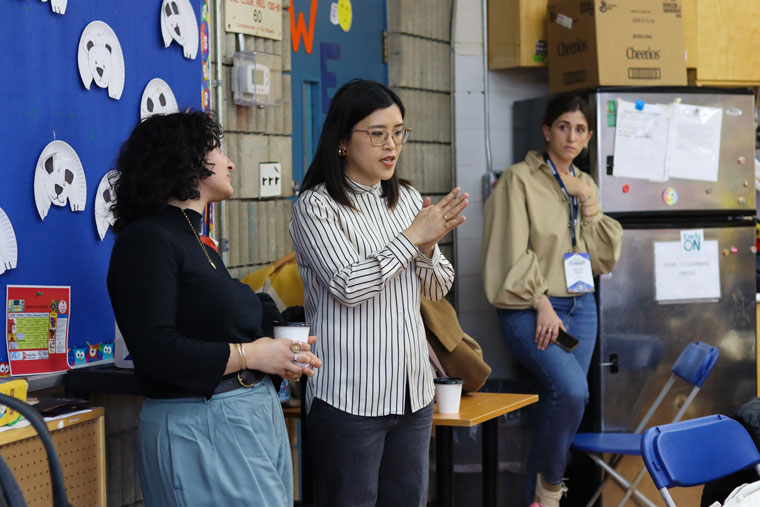 Yara El Murr and Anita Li at The Green Line, speaking at the INMA Media Subscriptions Summit study tour.