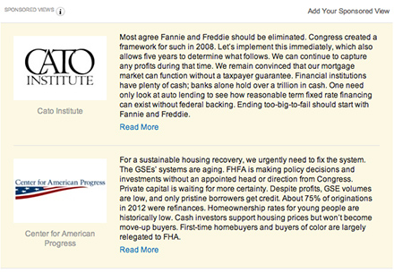 Examples of Washington Post sponsored content in its online opinion section Examples of Washington Post sponsored content in its online opinion section