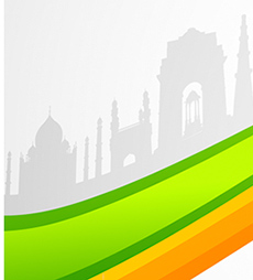 Animation of an Indian city skyline in New Delhi.