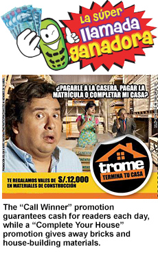 Cover of a Trome publication advertisement in Spanish.