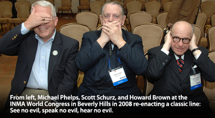 Michael Phelps, Scott Schurz, and Howard Brown