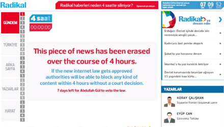 Radikal #4Hours Against Internet Censorship in Turkey