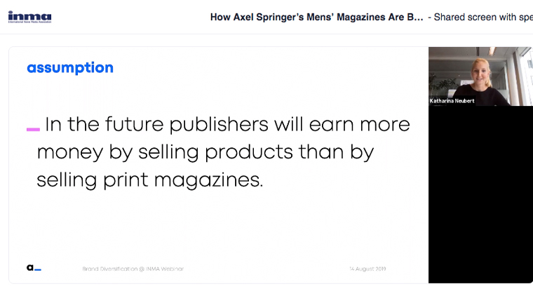 In the future, publishers will earn more money selling products than selling print magazines.