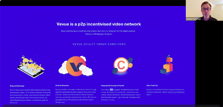 Vevnue is a video network that uses blockchain.