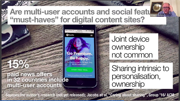 Multi-user account and social sharing are extremely important to the user experience.