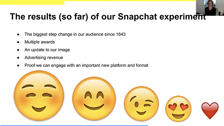 The Economist has been very happy with the results of its Snapchat experiment.