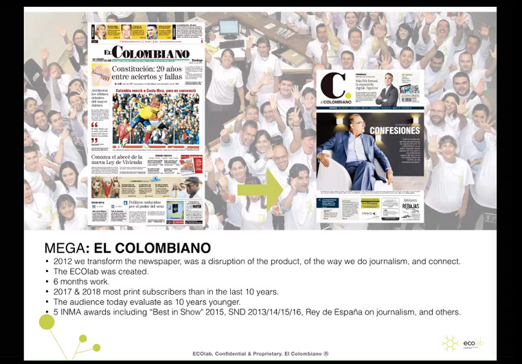 One of the first projects that ECOLab undertook was the redesign of the El Colombiano Web site.
