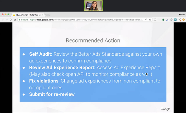 Jeff Buchan and Kelsey LeBeau of Google shared insight into adblocking and the Better Ads Standard.