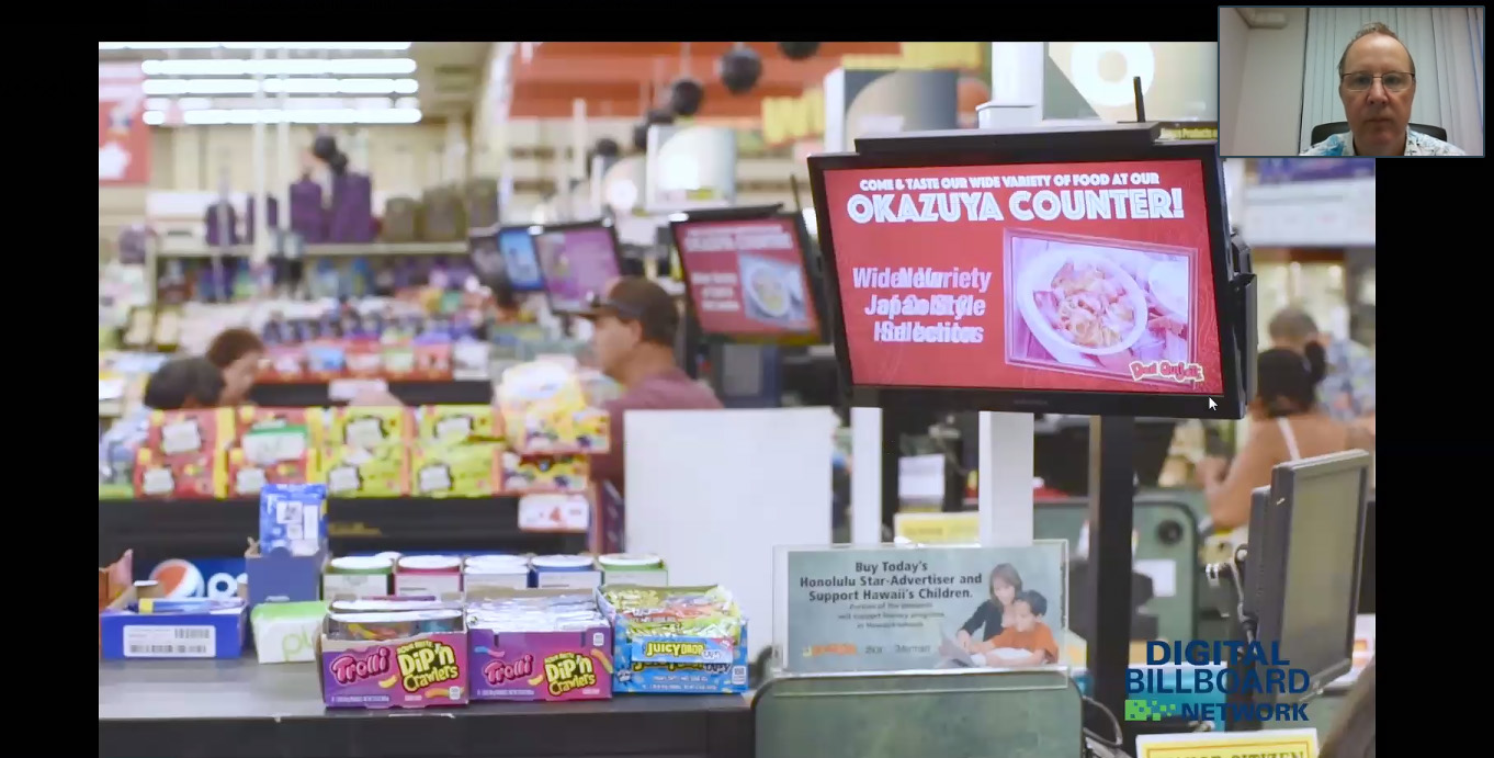 A video was played for Webinar attendees that showed the digital billboards in action.