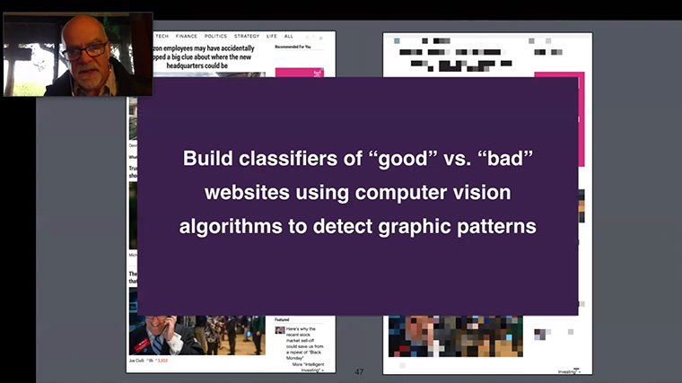 A deep learning-based approach using computer vision would detect quality journalism.