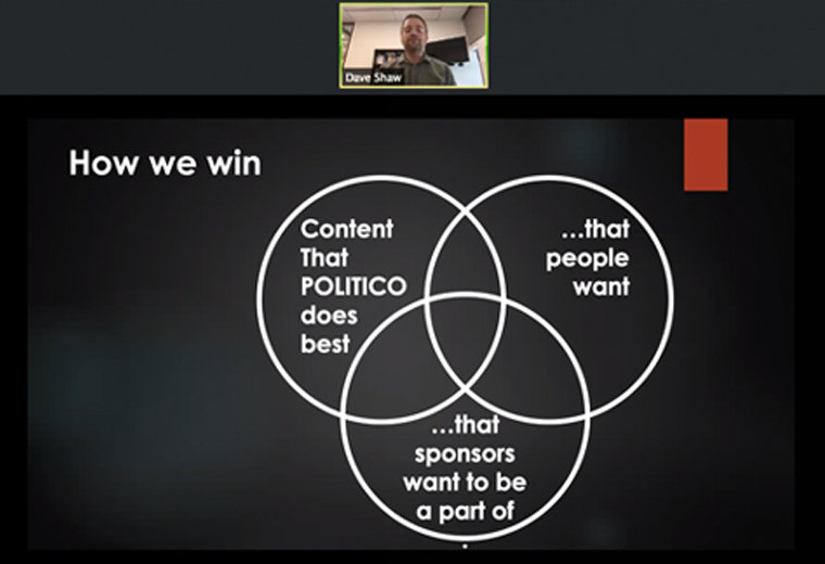 Politico's winning strategy includes doing its best content — content people and sponsors want to be part of.