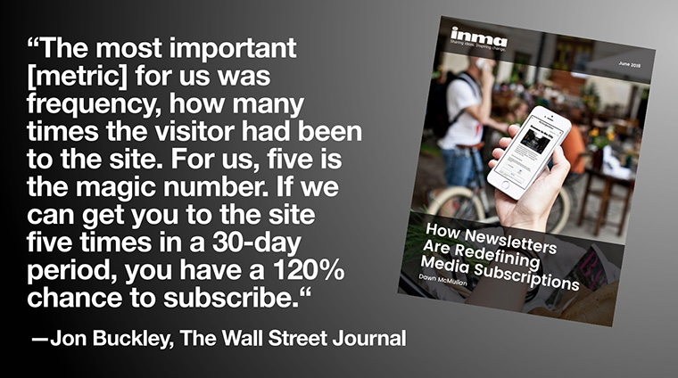 INMA members can take advantage of the report, "How Newsletters Are Redefining Media Subscriptions."