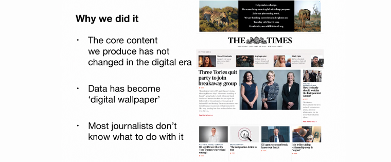 The Times and The Sunday Times in the U.K. realised that its core content had not adapted to the digital age.
