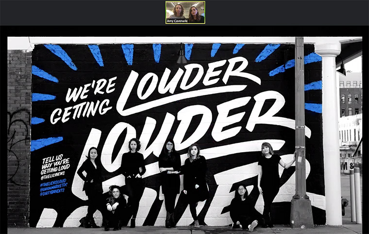 The Lily's "We're Getting Louder" mural is interactive and encourages its audience to share its voice.