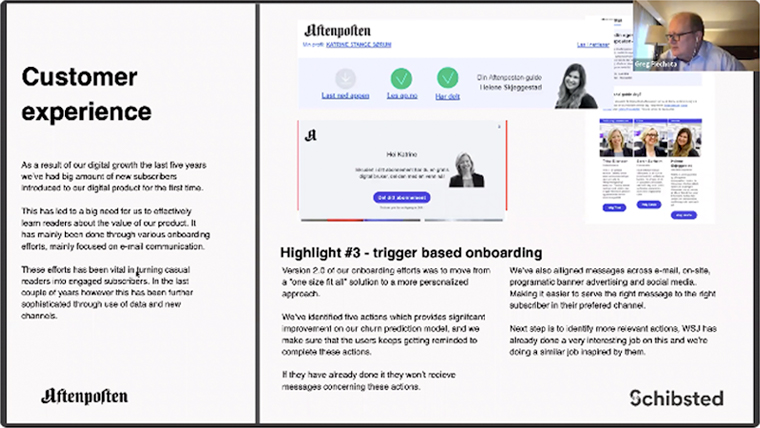 Through trigger-based onboarding actions, Aftenposten improves the customer experience.