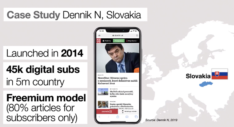 Tomas Bella shared the case study of Dennik N out of Slovakia.