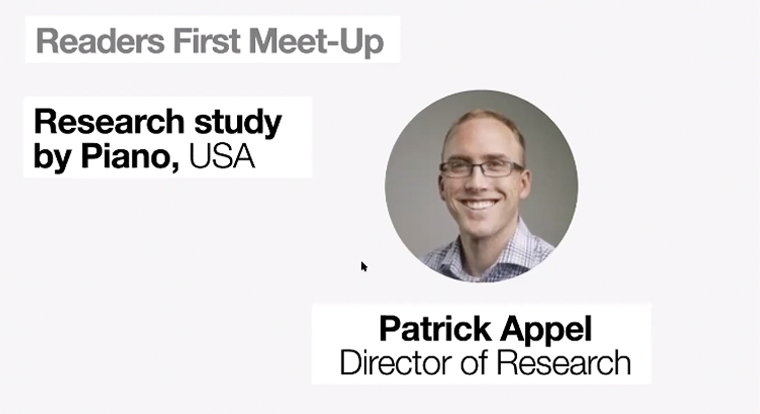 Patrick Appel of Piano shared research and trends about price elasticity and retention.