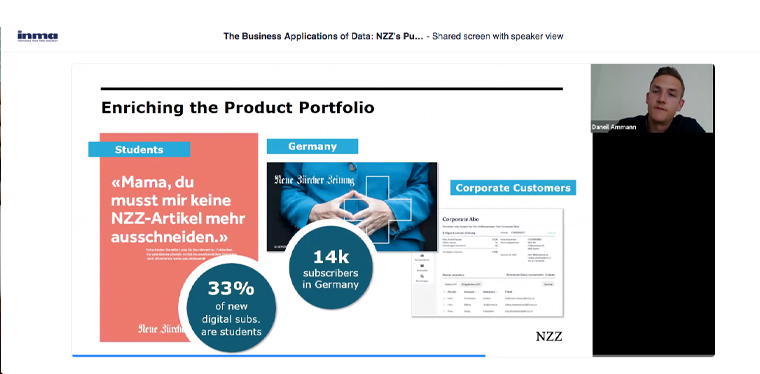 NZZ has enriched its product portfolio with verticals such as student and corporate subscriptions.