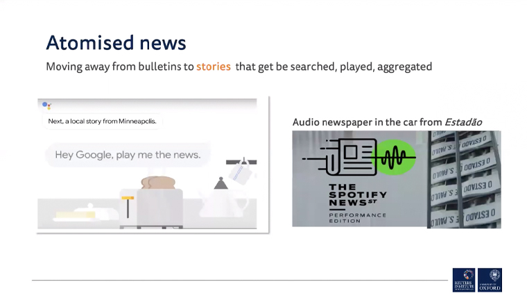 Atomised news is moving away from bulletins to stories that are more engaging.