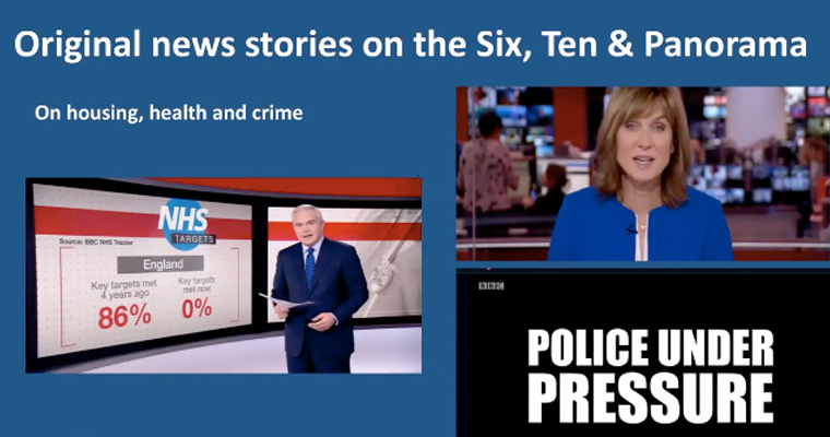 BBC uses data journalism for reports such as the NHS Tracker on UK hospitals and Police Under Pressure.