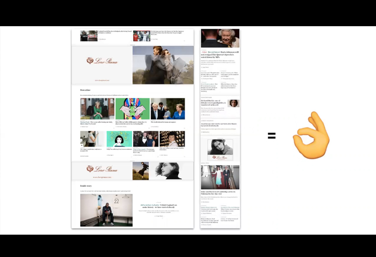 The new advertising page made ads more natural and native to the content.