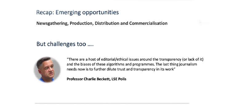 A lack of diversity and bias are potential pitfalls to avoid with AI-driven journalism.