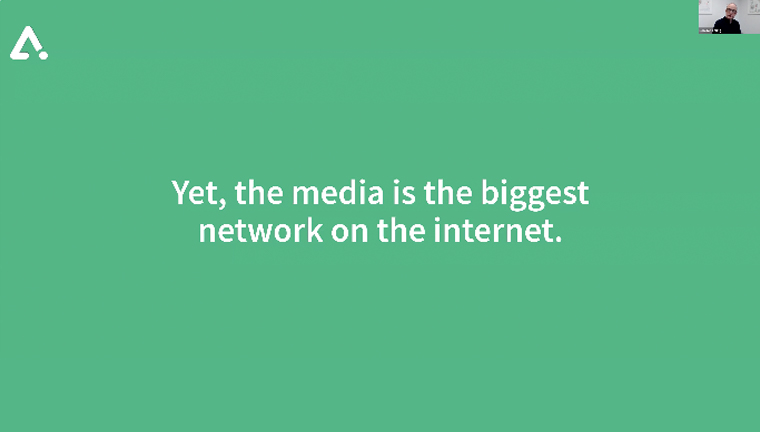 Young maintains that the biggest network is, in fact, media itself.