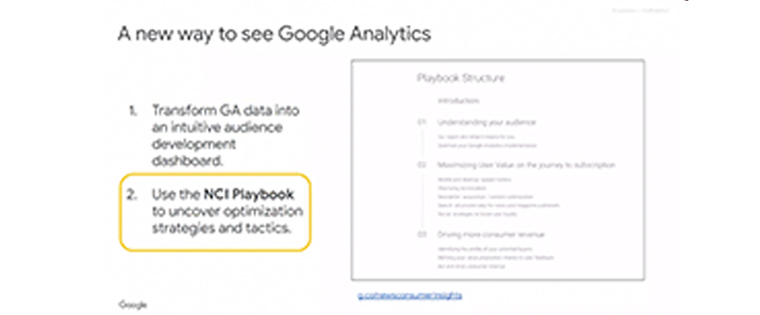 News Consumer Insights (NCI) offers a new platform to make deeper use of Google Analytics data.