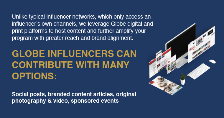 Globe leverages its own media network when executing influencer campaigns for clients.