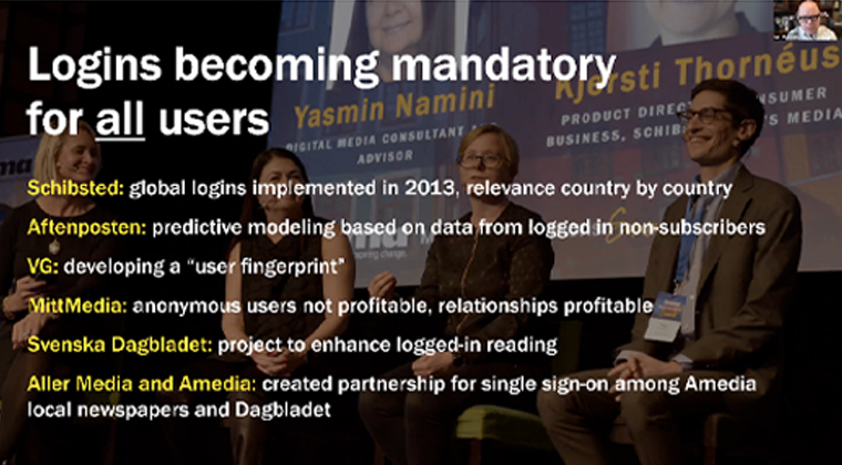 Logins are increasingly being required for all users, not just for subscribers, in a road to personalisation.
