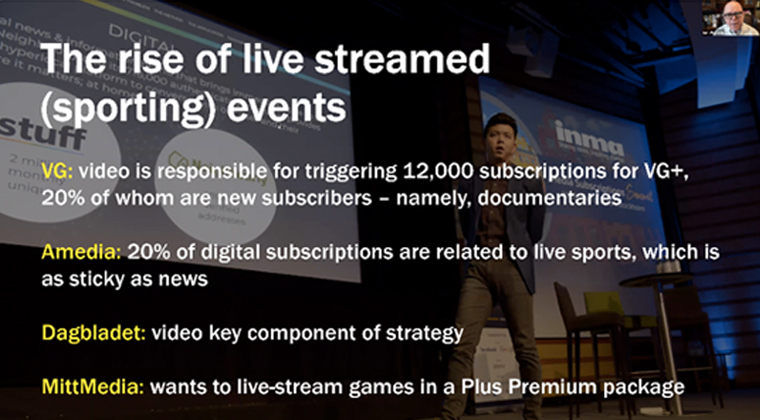 Live streaming of events, especially sports, is having incredible results for Nordic publishers.