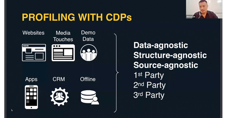 An overview of profiling with CDPs.
