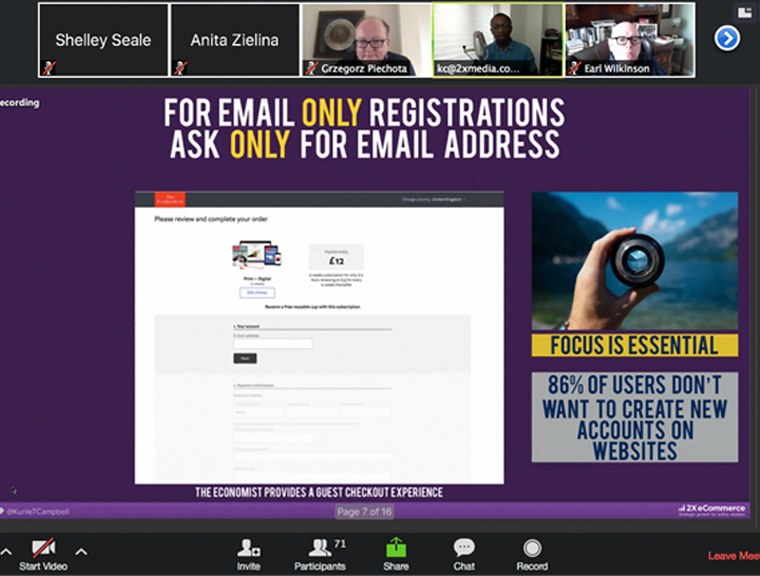 Only an email address field is needed for digital only subscription payment process.