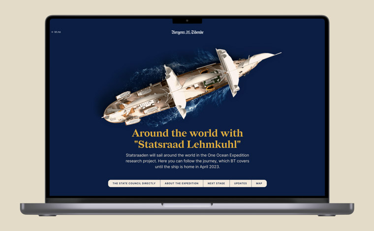 Bergens Tidende’s “Journey Around the World” won INMA’s highest award